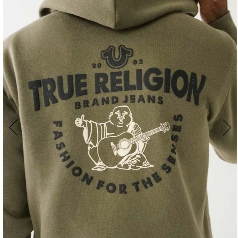 True Religion Olive Green Men's Hoodie